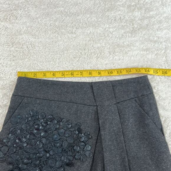S. Deer embroidered dark grey mini skirt, size small - Picture 4 of 6